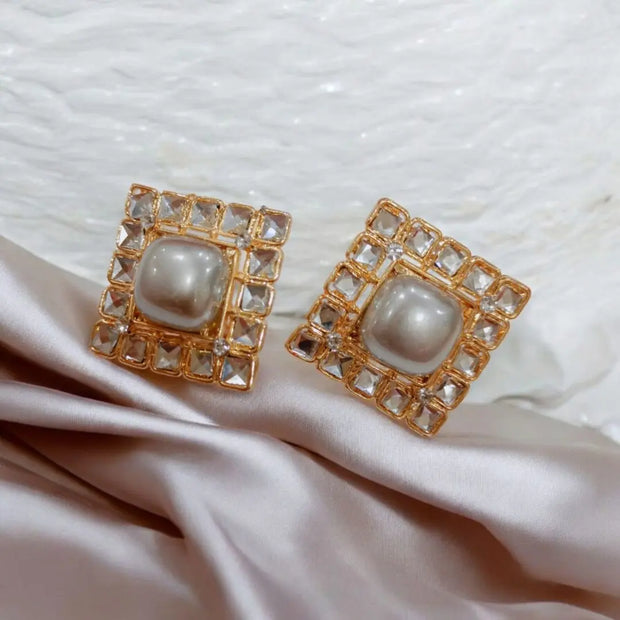 Party Wear Square Kundan Studs28