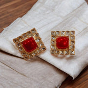Party Wear Square Kundan Studs31