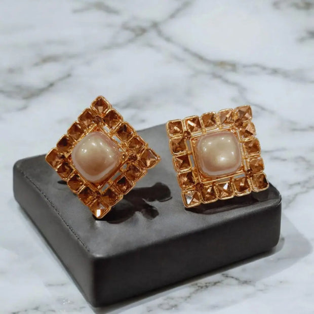Party Wear Square Kundan Studs33