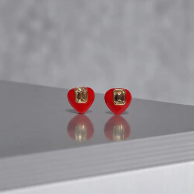 Red Heart Trendy Studs3