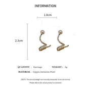 Shiny Rhinestone Imitation Pearl Stud Earrings For Women New Fashion Geometric Ear Studs Ear Bone Clip Girls Jewelry For Party4