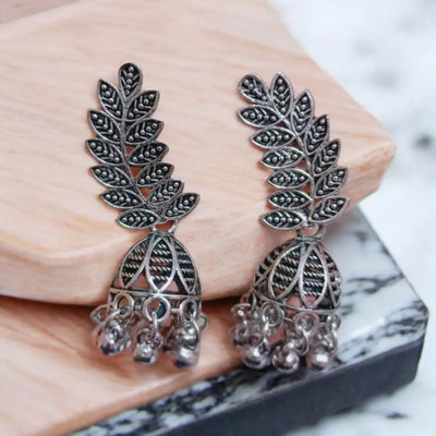Silver Oxidized Jhumki12