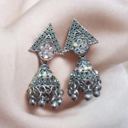 Silver Oxidized Jhumki11