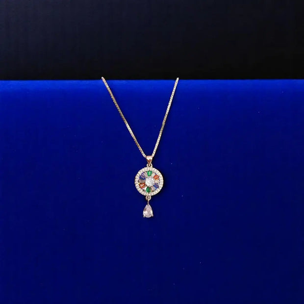 Silver Plated Rainbow Colors Pendant4