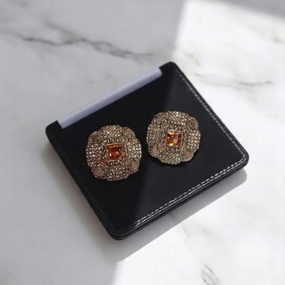 Silver Plated Real Stone Studs1