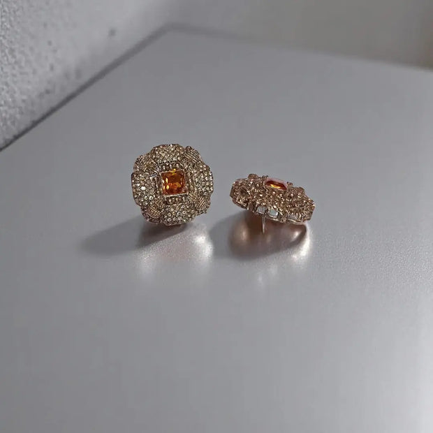 Silver Plated Real Stone Studs2