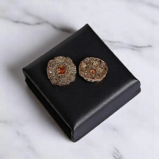 Silver Plated Real Stone Studs3