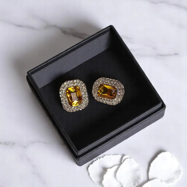 Silver Plated Stone Studs3