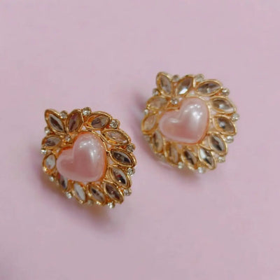Traditional Kundan Heart Studs35
