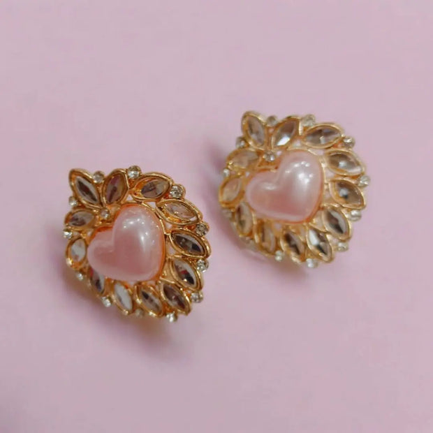 Traditional Kundan Heart Studs35