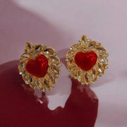 Traditional Kundan Heart Studs37