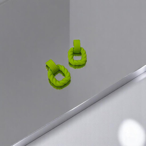 Women Epoxy Geometric Earring Studs2