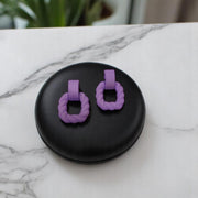 Women Epoxy Geometric Earring Studs5