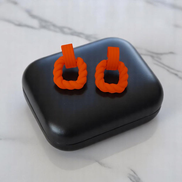 Women Epoxy Geometric Earring Studs6