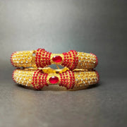 Zarqoon Real Stones Openable Kara Pair125