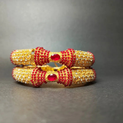Zarqoon Real Stones Openable Kara Pair125