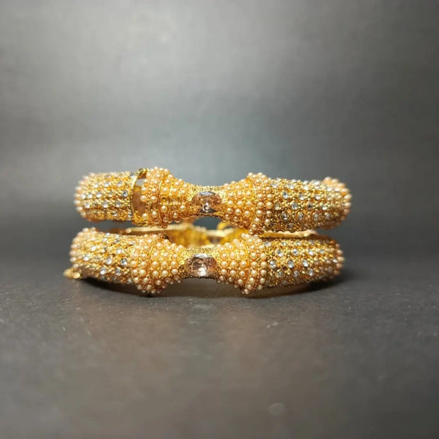 Zarqoon Real Stones Openable Kara Pair126126