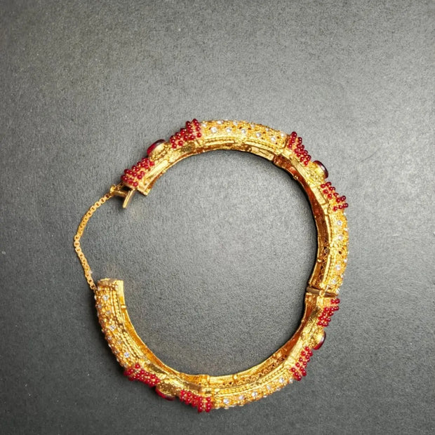 Zarqoon Real Stones Openable Kara Pair127