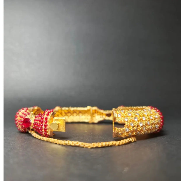 Zarqoon Real Stones Openable Kara Pair129