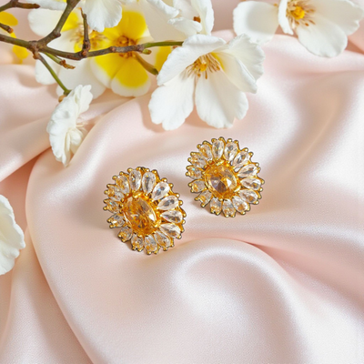 Zarqoon Gold Plated Studs Party Wear2